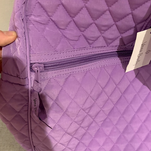 NWT vera bradley grand traveler duffel bag mokara orchid lilac lavender purple - Picture 5 of 9